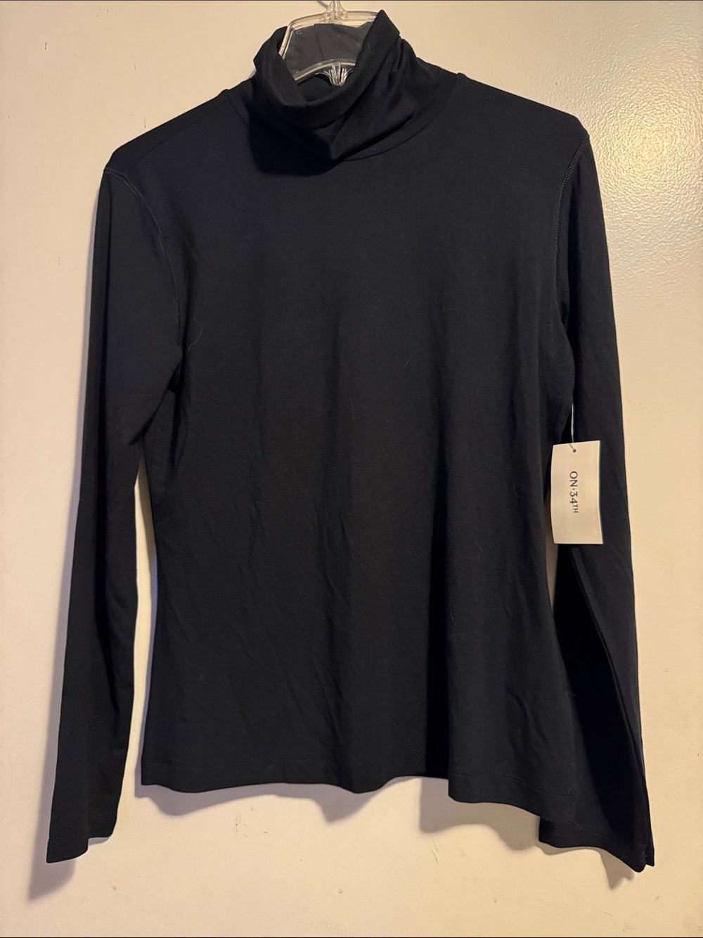 On 34th Black Long-Sleeve Turtleneck Top